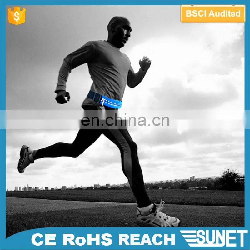 night running jogging biking flashing pouch LED waist bag sports glow running belt