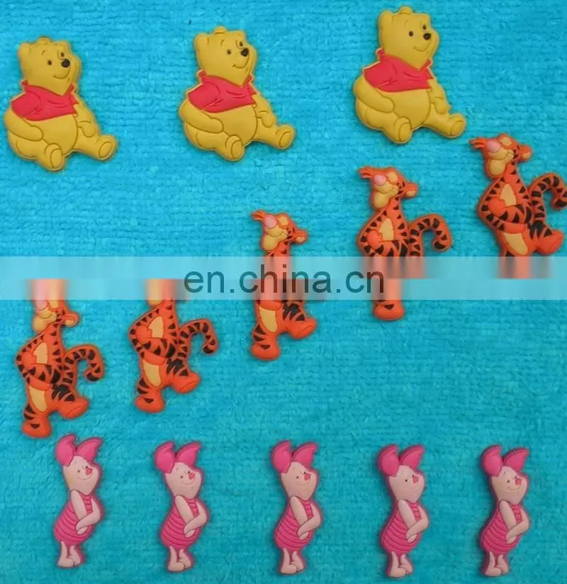custom logo 3D cartoon rubber/silicone PVC label/badge