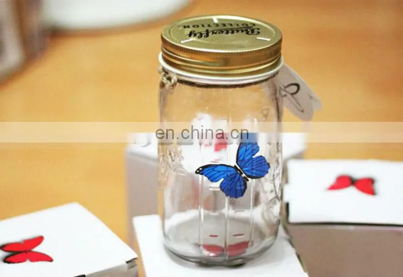 Factory Direct Sell Popular Attractive Butterfly Glass Jars