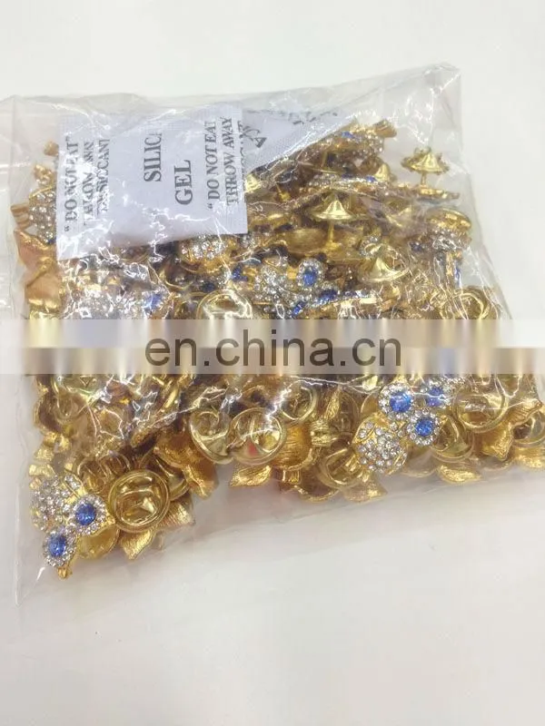 cheap price hot sell fashion rihionestone pink flower button nail on clothing or bags or shoes
