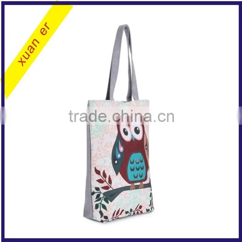 Wholesale custom printed ladies canvas tote bag from china supplier