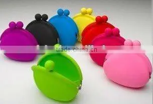 Fashionable silicone coin bag or korean fashion bags for cosmetic