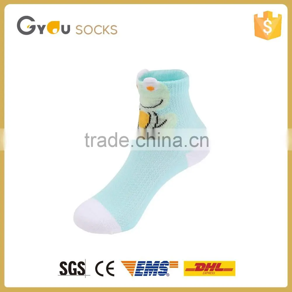 Double needles child cotton Breathable schoole socks in high quality