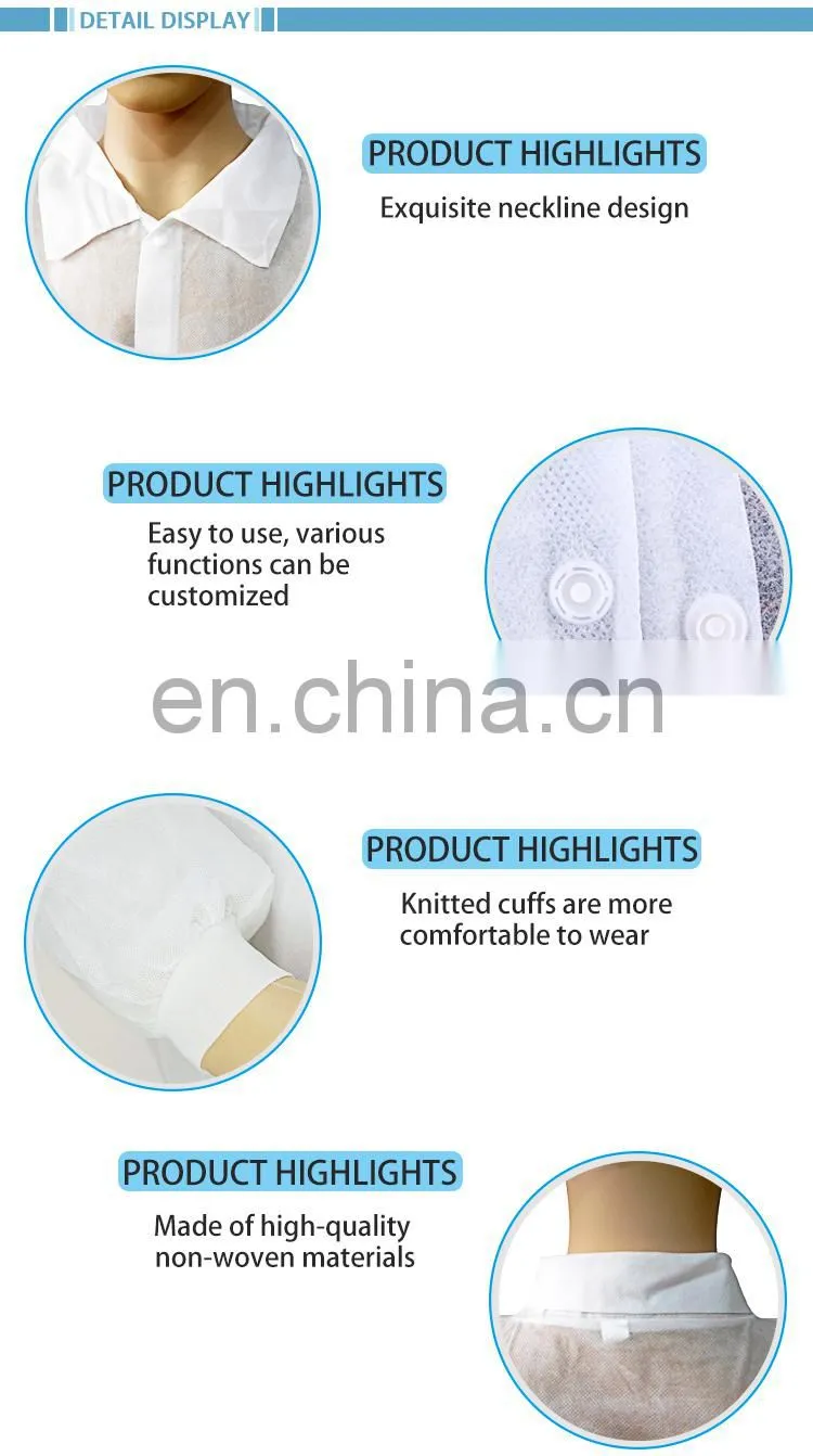 Disposable Kids Lab Coat Unisex White PP Lab Coats For Sale