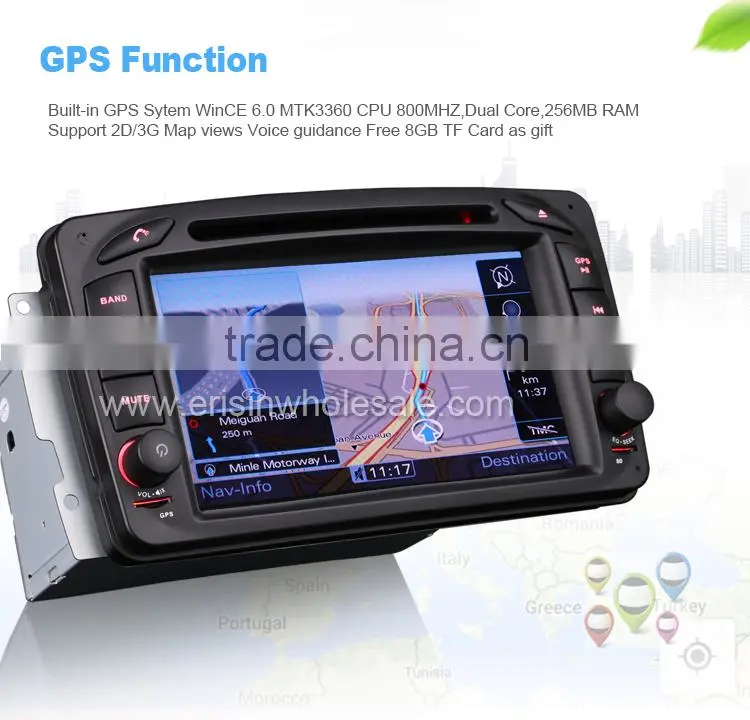 Erisin ES7063B 1 Din 7 inch Bluetooth Car Radio GPS for Mercedes G-Class W463