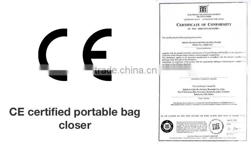 GK9-801 portable bag closer machine