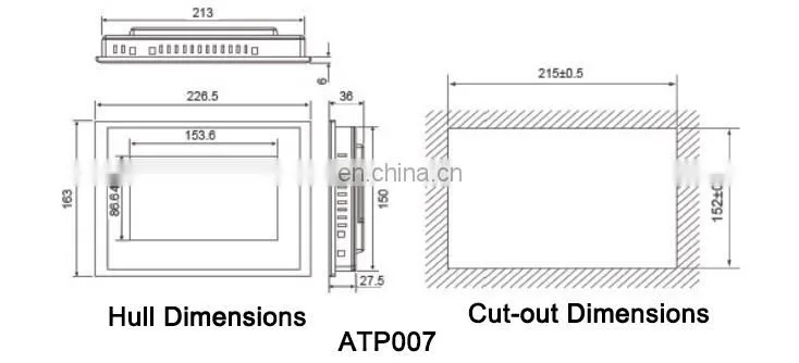 ATP007 wireless temperature monitor touch screen RS485 4G local&remote display 7 inches