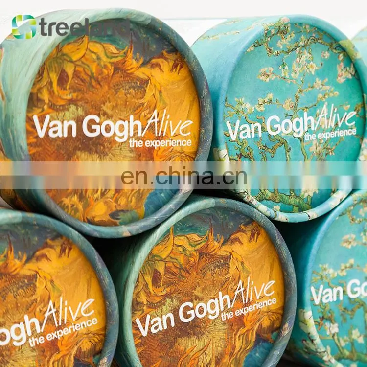 Food grade cylinder box tea paper tube carton tube with custom print