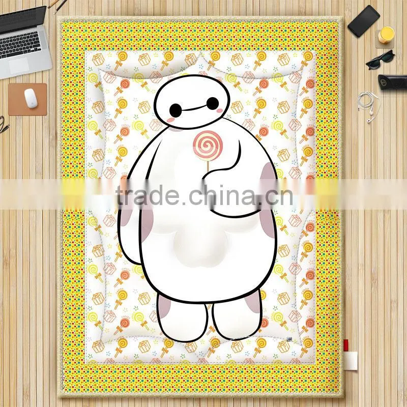 2015 hot selling wholesale printed down filling 3d cartoon kids cotton quilts