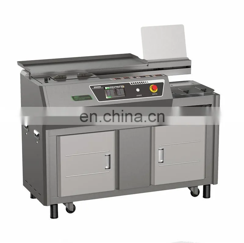 UK5 Automatic double run Silence Side eva glue book cover binding machine, a4 a3 hotmelt notebook binder stapler