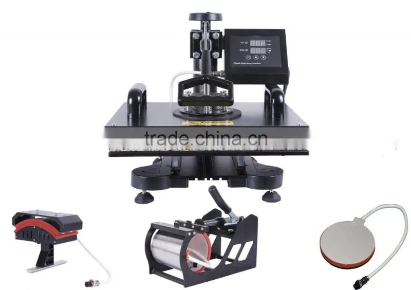Cheap Advanced 4 in 1 New Design Combo Heat Press/Transfer Machine For T Shirt/Mug/Plate/Cap/Cell Phone/Iphone Case Printer