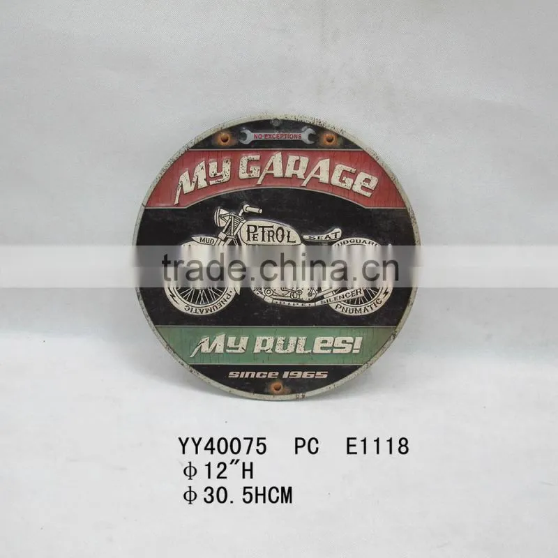 metal motorcar 3D wall arts, oval wall arts