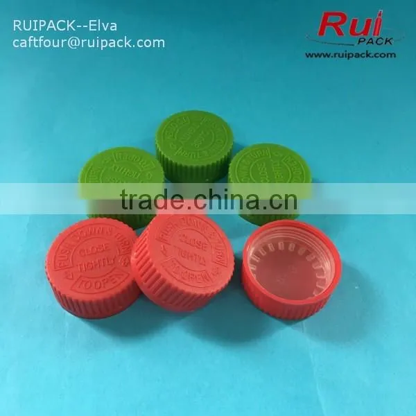 24mm child proof cap, plastic CRC cap, child proof cap for pill bottle