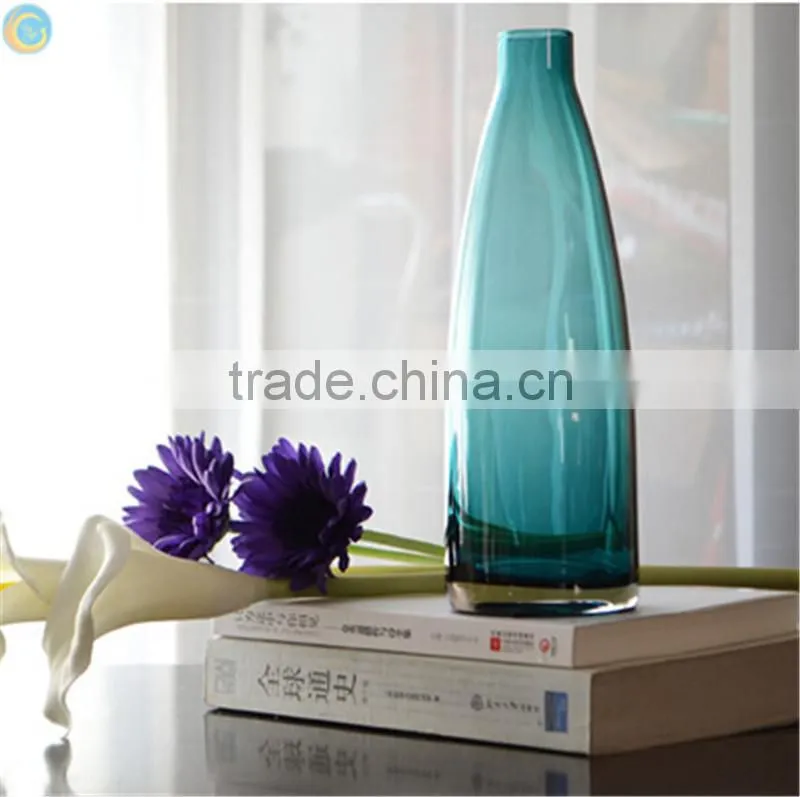 wholesale handblown art clear color glass vases
