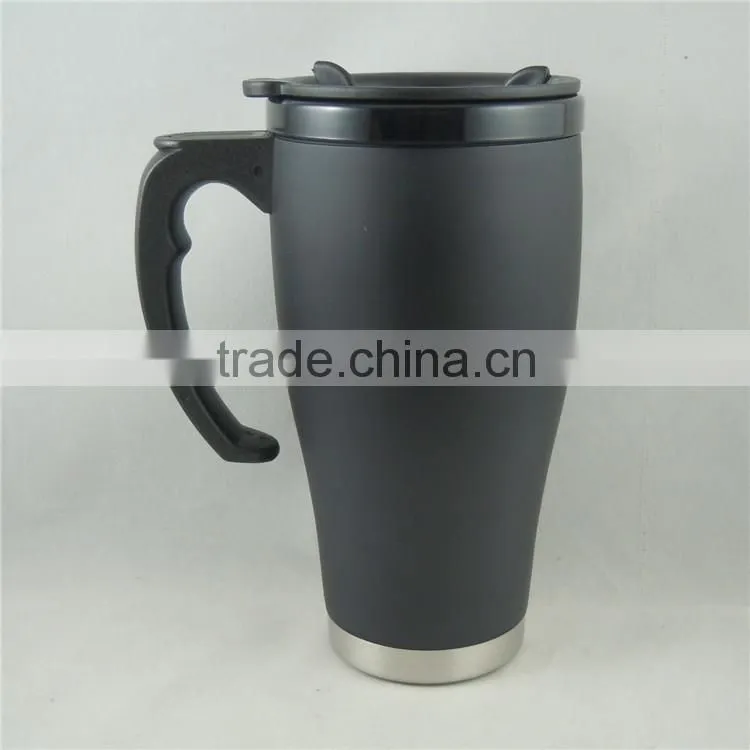 China made pp inside Auto Mug with handle and silicone lid