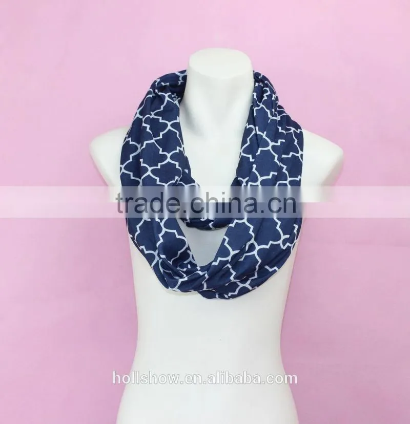 Best Selling Geometry Printed Polyester Women Infinity Circle Loop Scarf