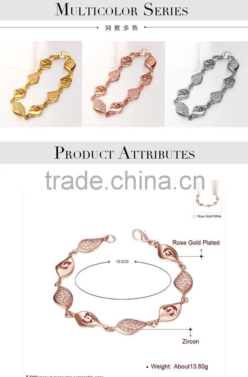 2015 New arrival branded jewelry gold bracelet models for yong ladies