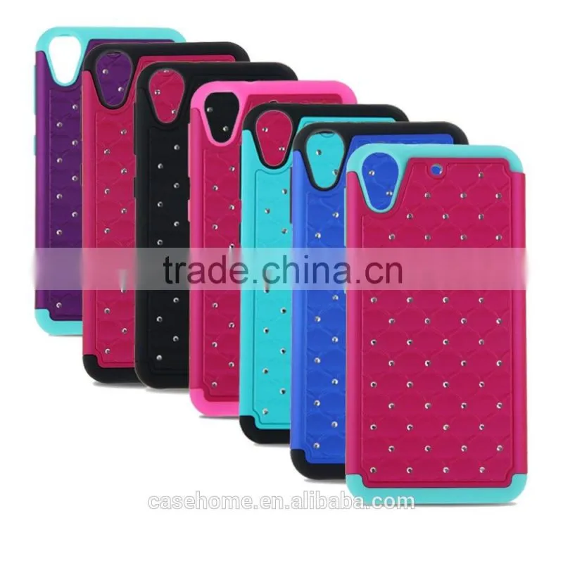 2016 New Glitter Diamond Tough Hybrid Shockproof Armor Cover Case For HTC Desire 626 626S