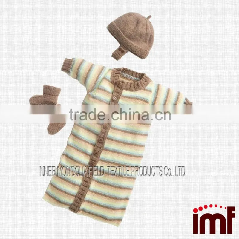 Cashmere Preemie & Newborn sleep sack, Hat ,Sock 3pcs Set