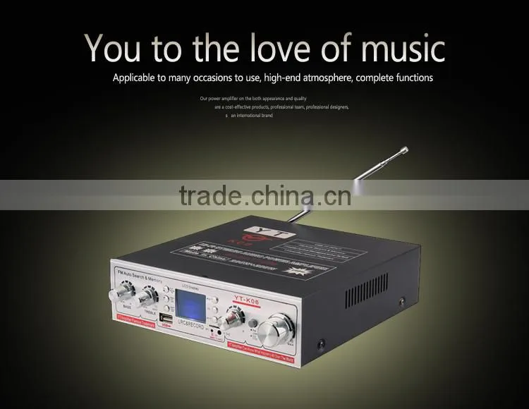 hi fi audio power amplifier with LCD (LRC)display/USB/TF card YT-K06/mp3 player YT-K06