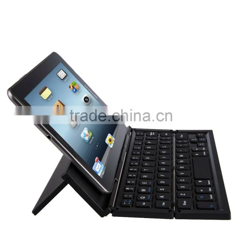 Vensmile Computer keyboard Foldable Portable Bluetooth Keyboard With Kickstand for Android Win10 Black Computer keyboard