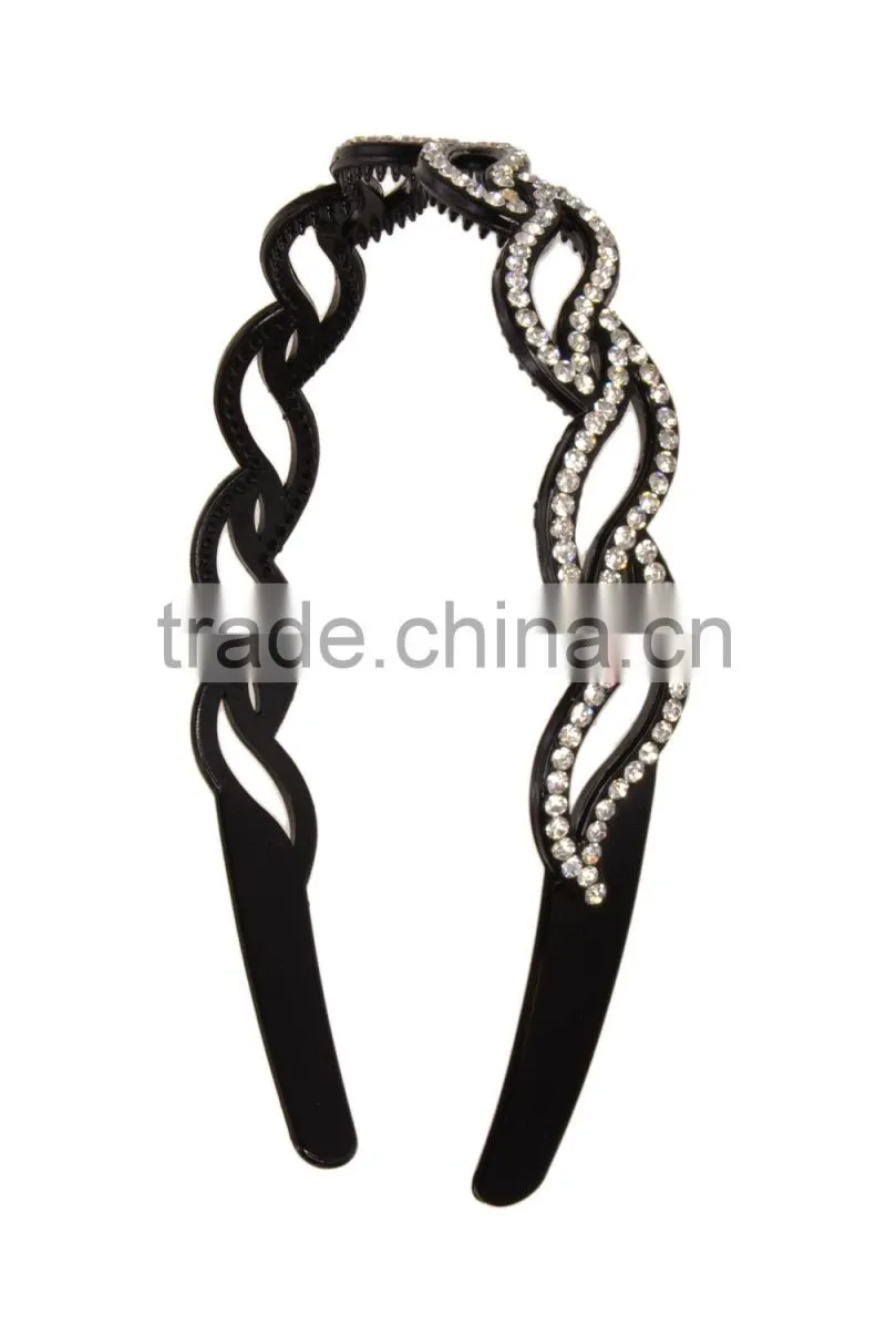 Leaf Shape Rhinestone Hairband/Heanband