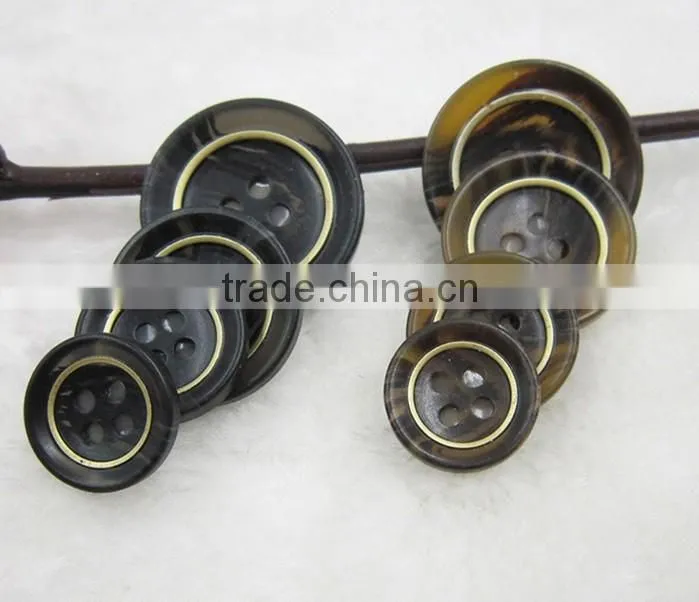 Sedex Audited Factory 2 Pillar Polyester Horn Button, Resin Horn Button