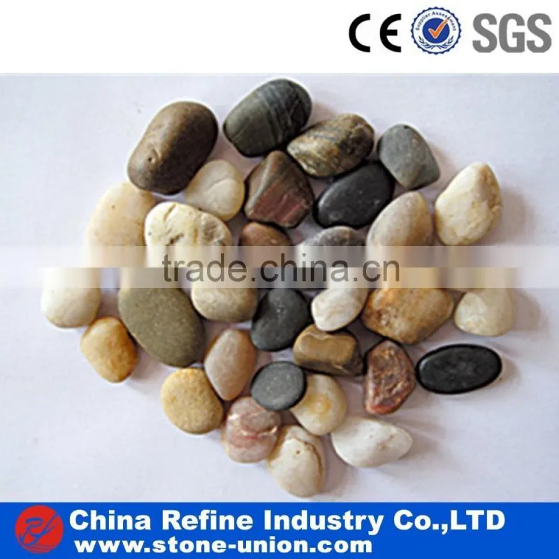mixed color river pebble unpolished