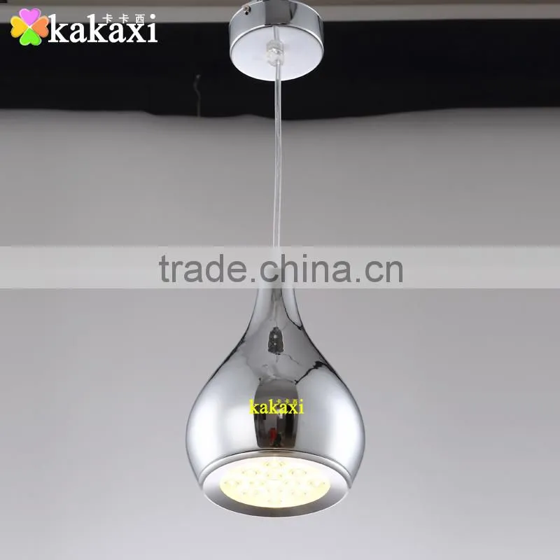 The Gourd LED Pendant Lights 12W Plated Silver Color Creative Dining Room LED Droplight