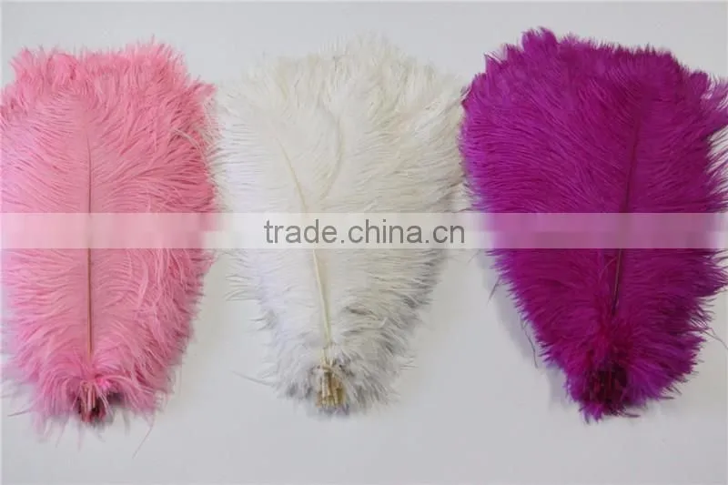 14"-16" Wholesale Purple Ostrich Feather Fabric For Ostrich Feather Fan Decoration