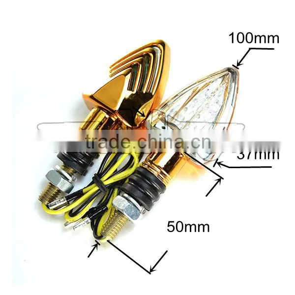 BJ-SL-021 Hot sale triangle 12V E-mark LED turn signal indicator light motorcycle