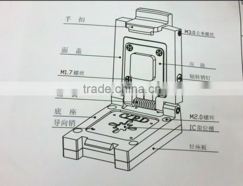 double ends bga smt ic and ict test socket