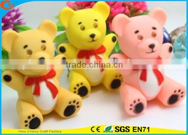 High Quality Promotional Cute Assorted Sound Activated LED Animal Keychain