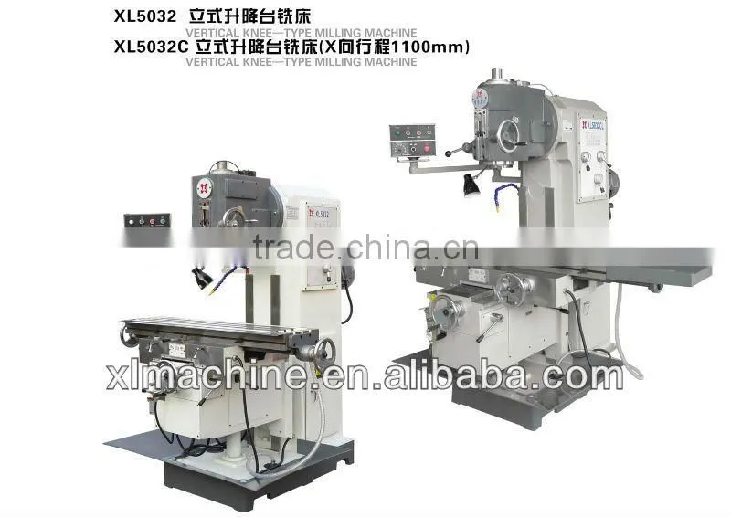 XL5032 Price of Vertical knee type milling machines