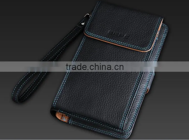 High Quality Leather Cell Phone Purse For man