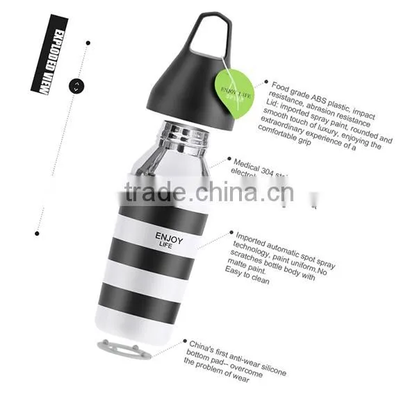 304 Stainless steel insulated travel bottle easy carry