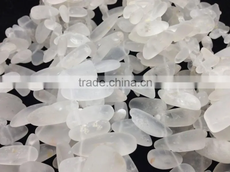 Wholesale natural matte,dull polished,frosted crystal quartz gemstone strand for jewellery decorate