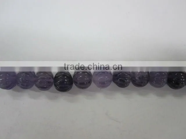 Gemstone natural amethyst carved plumkin beads