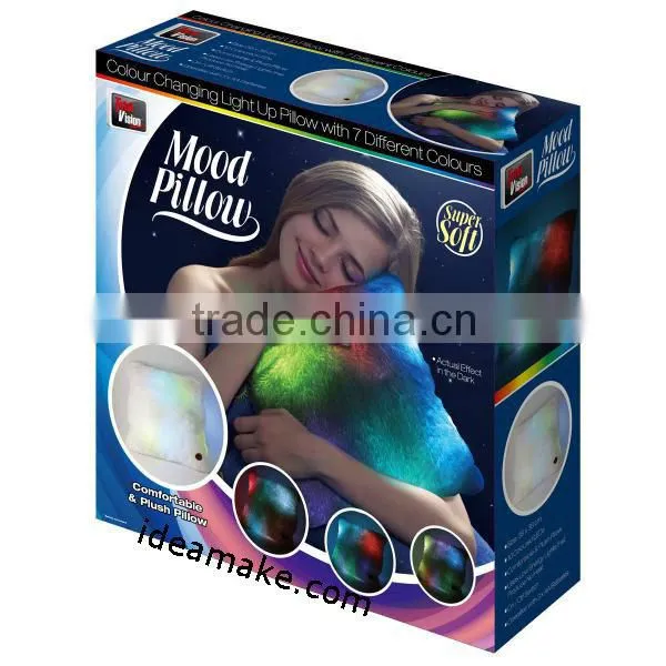 Mood Pillow As Seen On TV New Arrival Products Soft and Cozy Light Up LED Mood Square Pillow