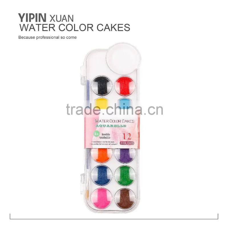 Promotion Non-toxic Washable 12 Colors Water Color Paint Cakes