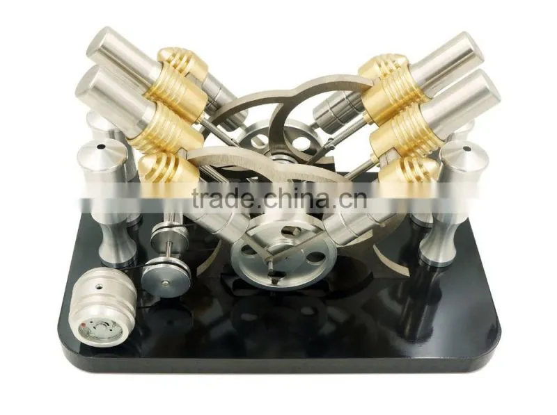 Hot Air Stirling engine model V4 industrial CNC machining parts