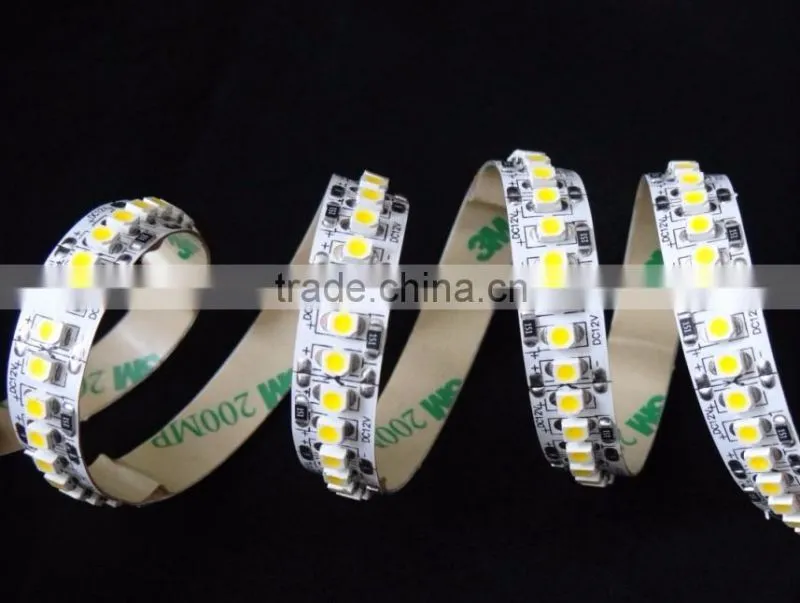 DC 12V/24V SMD 3528 60LEDs/M 4.8 watt per meter white PCB with CE/RoHS/LVD 3528 led strip