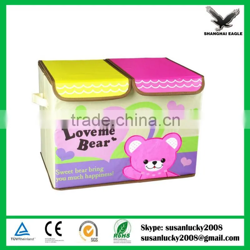 Fold Down Non Woven Clothes Stuff Magazine Toy Closet Organizer Storage Box Case Folding