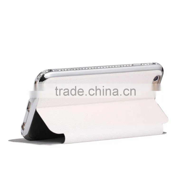 2015 Metal Cell Phone Leather Cases for iPhone
