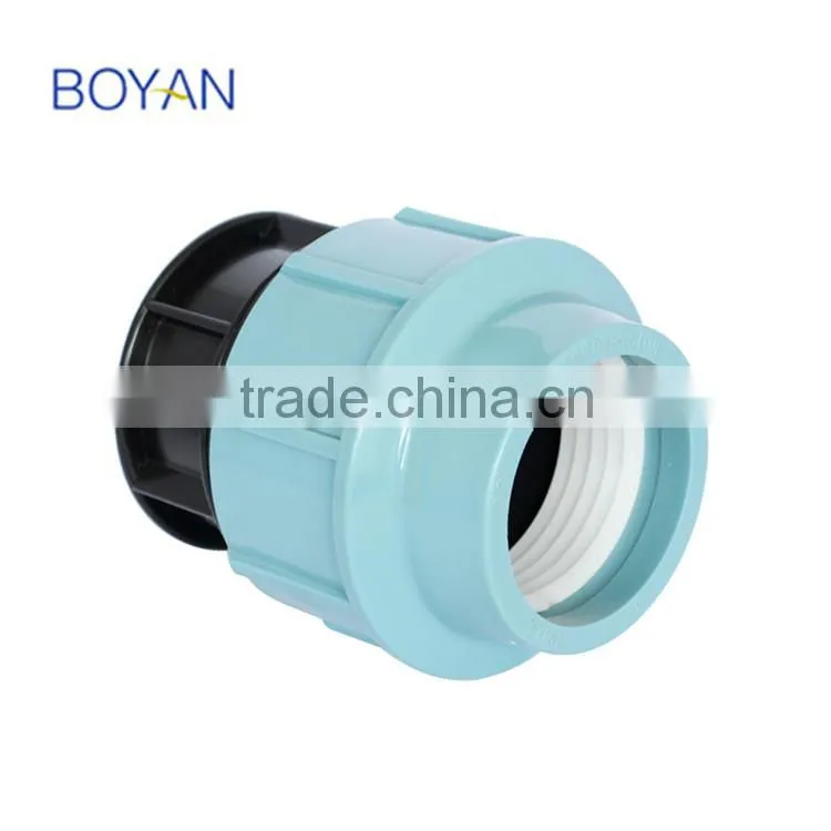 BOYAN zhejiang taizhou plastic pipe fitting light blue pp compression plug