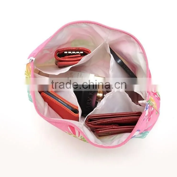 2015 Printed betterfly cosmetic bag multi pocket