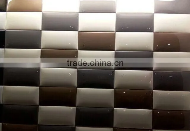 2016 new design black and white subway tiles 75*150mm
