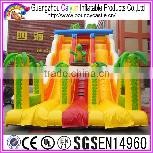 Colourful Design Inflatable Dry Slide With Trees