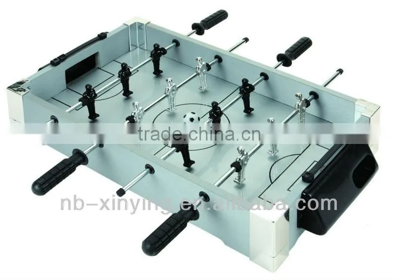 Mini instructing soccer table with plastic corner