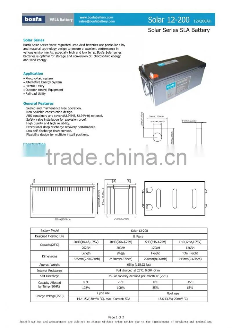 220ah solar 12v battery 200ah rechargeable battery